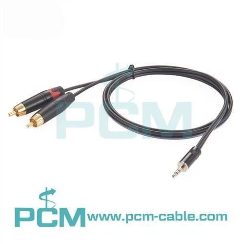 Adaptateur RCA mâle 3,5 mm vers 2 mâles