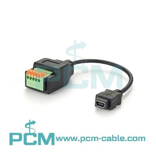 Bornier mini USB femelle à ressort