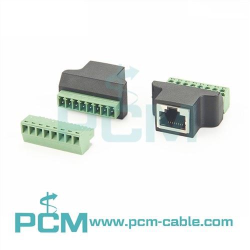 RJ45 8P8C Connecteur de borne à vis femelle Jack à 8 broches