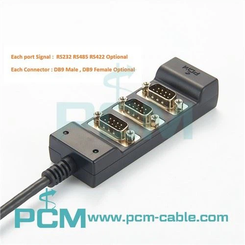 USB vers 3 ports RS-232 avec répéteur USB