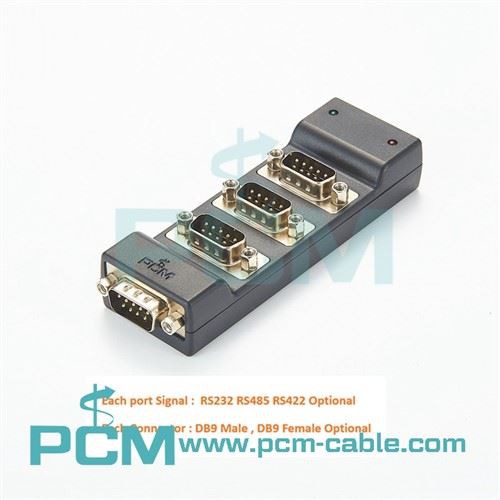 Boîtier USB vers 4 ports RS-232 avec câble