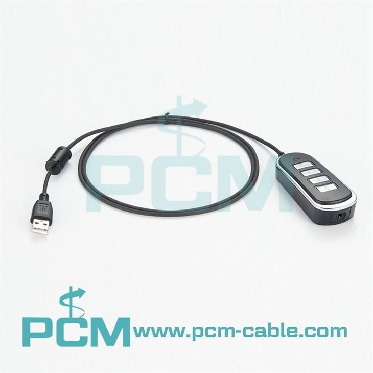 USB To 3.5mm Jack Call Center Headset Adapter Cable