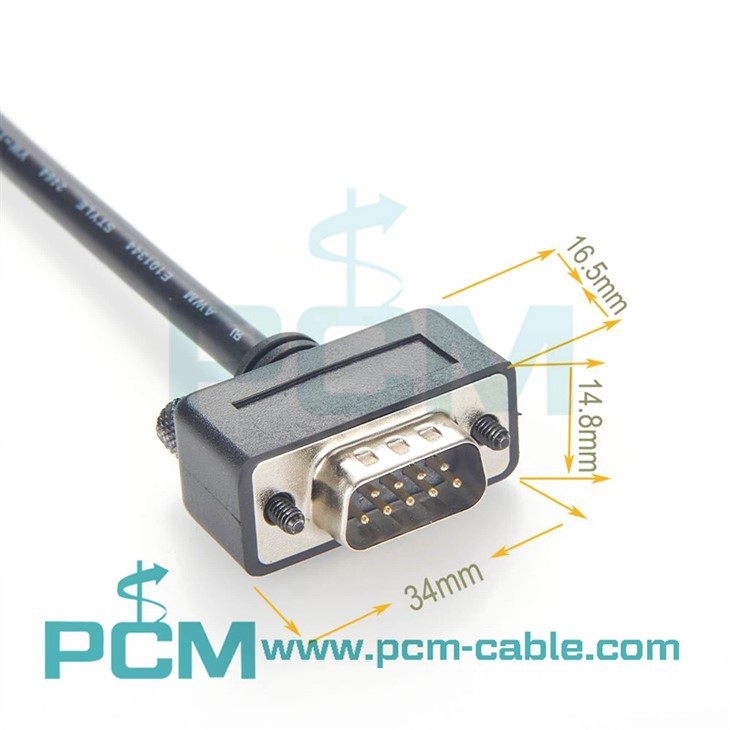 Connecteurs à profil de câble RS232 DB9 à profil bas M/F