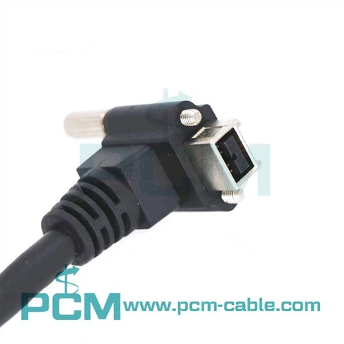 Machine Vision IEEE1394 câble Firewire adaptateur de connexion mâle 6 broches avec vis de verrouillage