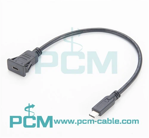 Rallonge USB-C pour câble de montage sur panneau enfichable