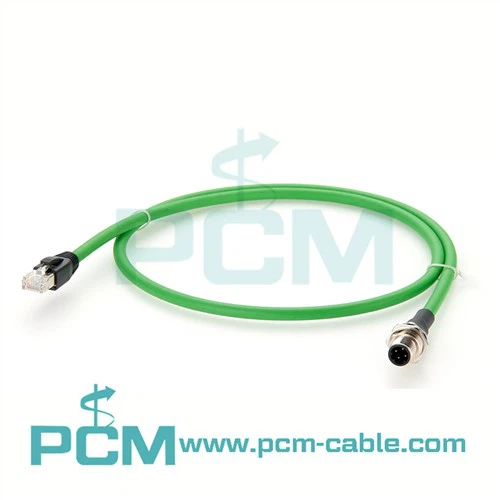 Câble Ethernet industriel M12 vers support panneau RJ45