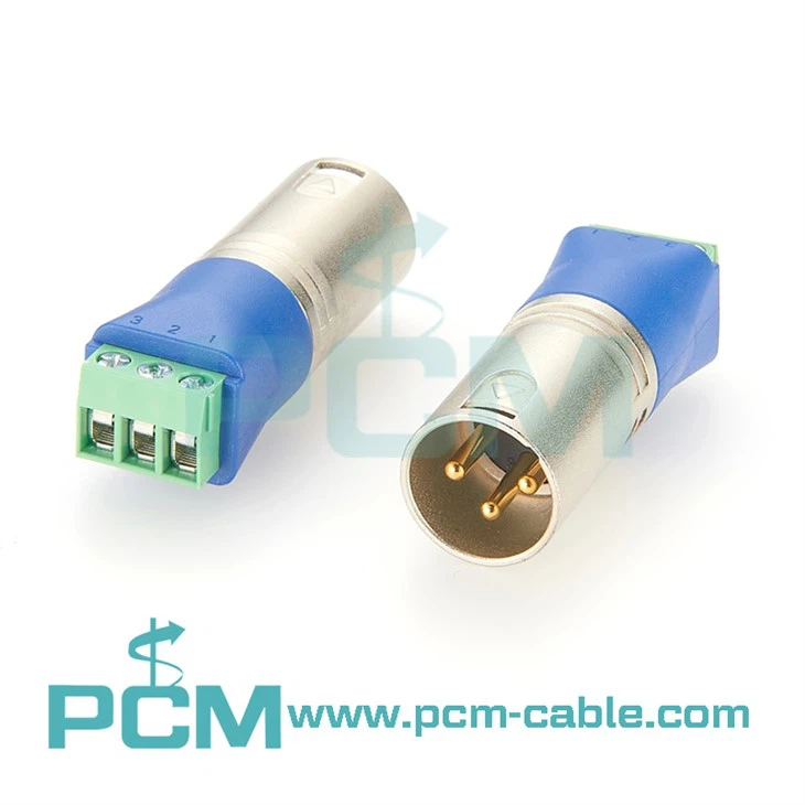 Adaptateur XLR mâle femelle à 3 broches vers borne à vis