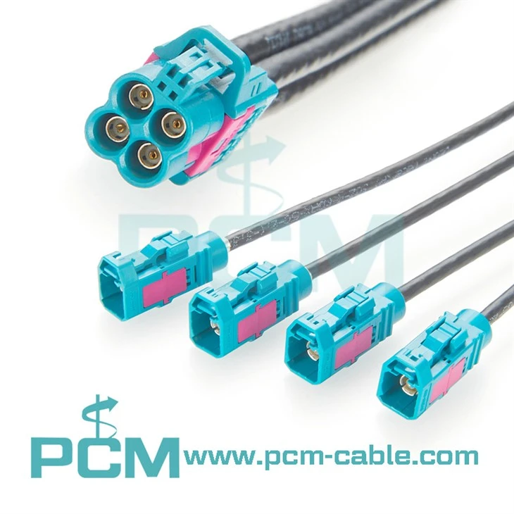 Femelle des véhicules à moteur d'assemblage de câble mini Fakra au mini câble d'évasion femelle de Fakra