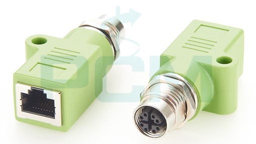 Waterproof IP67 M12 X-code Female Jack to RJ45 Female Jack Waterproof IP67 M12 X-code Female Jack to RJ45 Female Jack