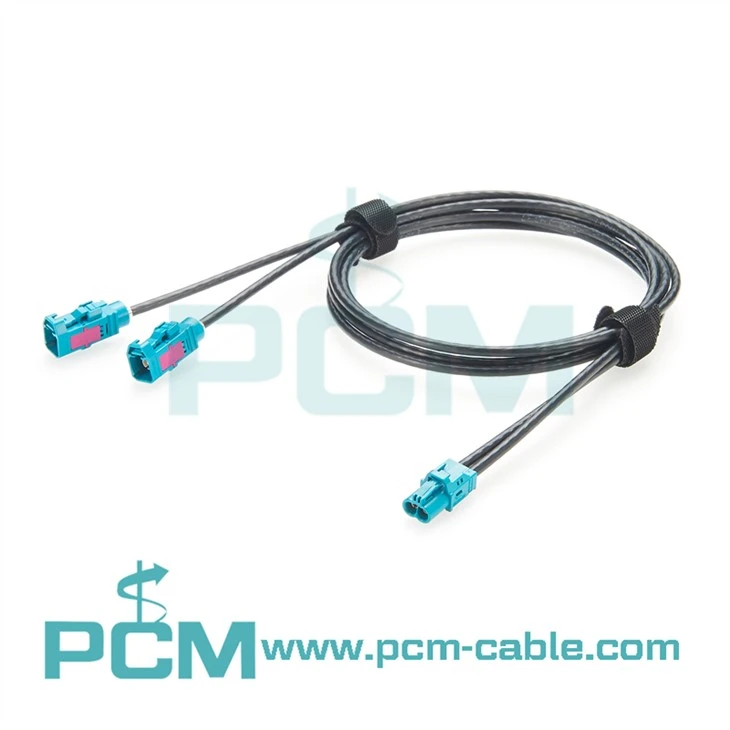 Mini Fakra Coaxial Cable 2 In 1 Automotive Ethernet Cable wire loom for cars