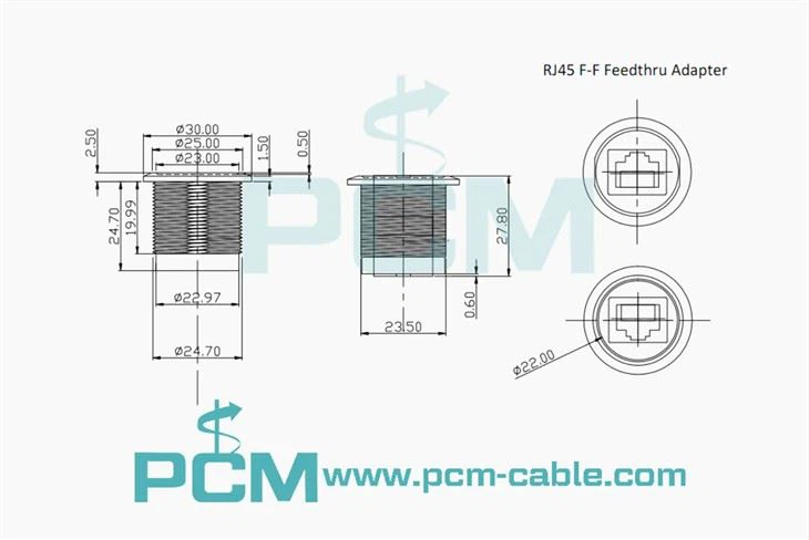 Tooling size RJ45