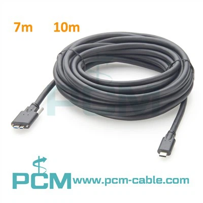 USB actif - C câble d'extension USB C à micro USB avec verrouillage à vis