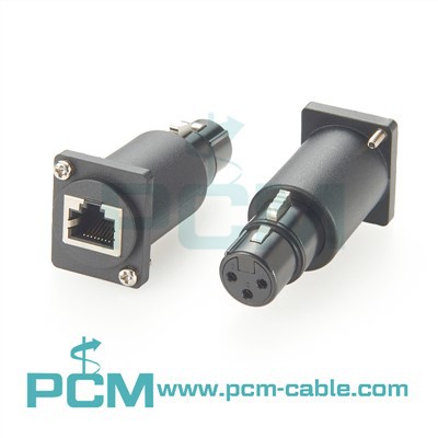 Xlr à rj45 Connecteur de montage du panneau féminin