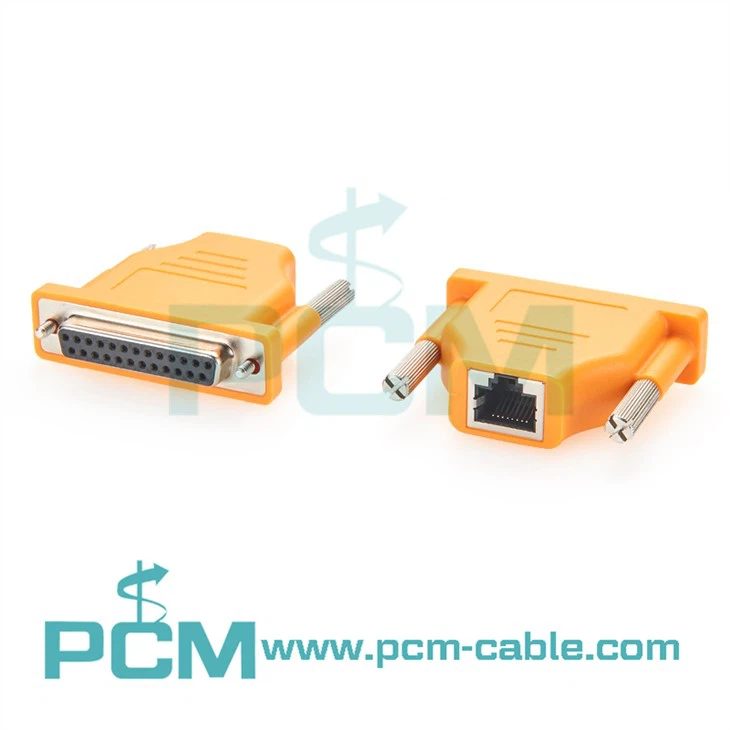 Adaptateur DCE DB25 femelle vers RJ45 femelle, compatible Cisco CAB-25AS-DCE CAB-500DCF