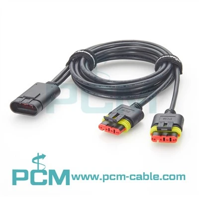 Répartiteur en Y 4 pôles TYCO AMP SUPERSEAL avec câble