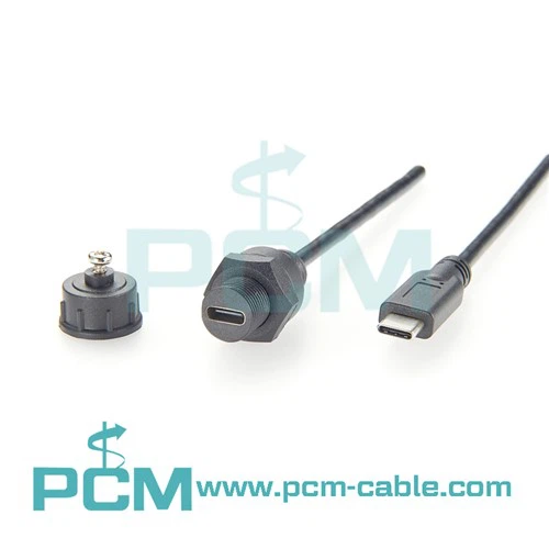 Câble de montage sur panneau étanche USB C